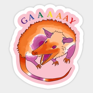 Lesbian Pride Possum Sticker